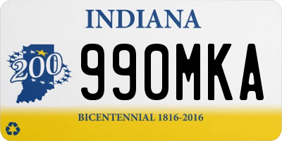 IN license plate 990MKA