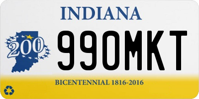 IN license plate 990MKT