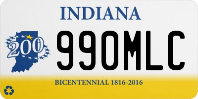 IN license plate 990MLC