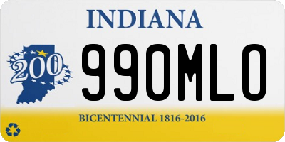 IN license plate 990MLO