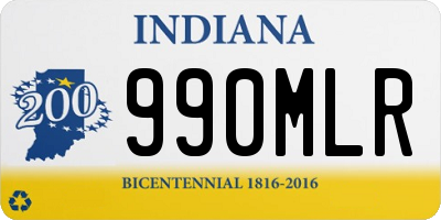 IN license plate 990MLR