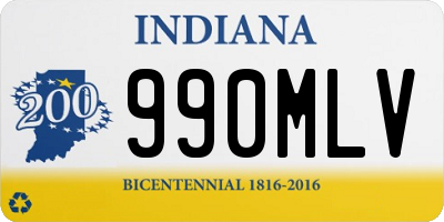 IN license plate 990MLV