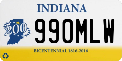 IN license plate 990MLW