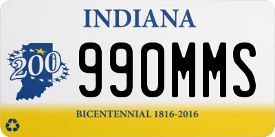 IN license plate 990MMS