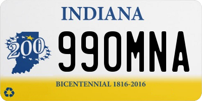 IN license plate 990MNA