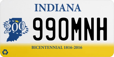 IN license plate 990MNH