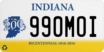 IN license plate 990MOI