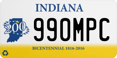 IN license plate 990MPC