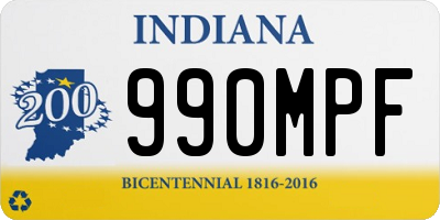 IN license plate 990MPF