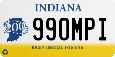 IN license plate 990MPI