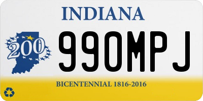 IN license plate 990MPJ