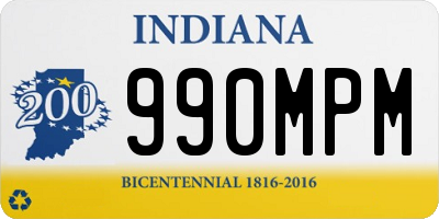 IN license plate 990MPM