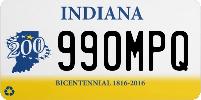 IN license plate 990MPQ