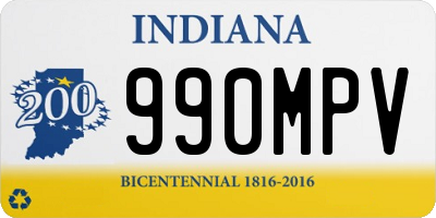 IN license plate 990MPV