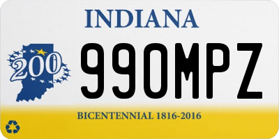 IN license plate 990MPZ