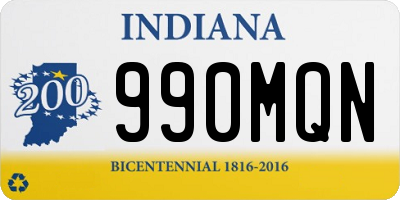 IN license plate 990MQN