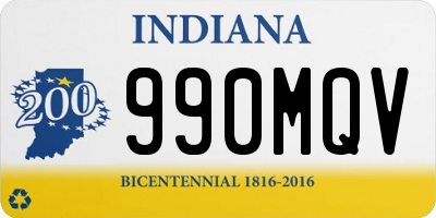 IN license plate 990MQV