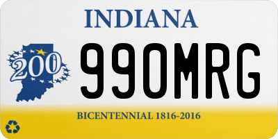 IN license plate 990MRG