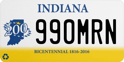 IN license plate 990MRN
