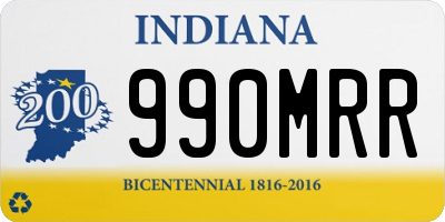 IN license plate 990MRR