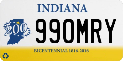 IN license plate 990MRY