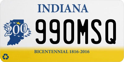 IN license plate 990MSQ