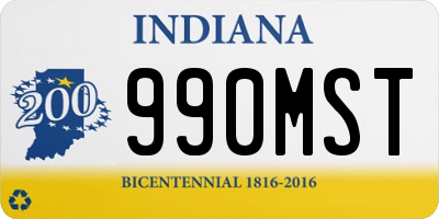 IN license plate 990MST