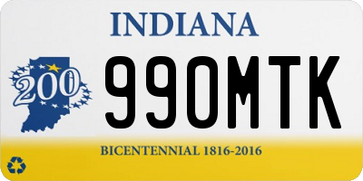 IN license plate 990MTK