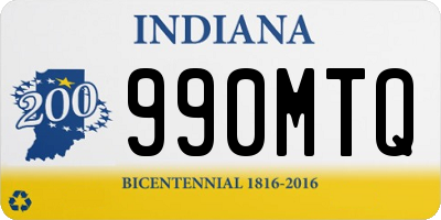 IN license plate 990MTQ