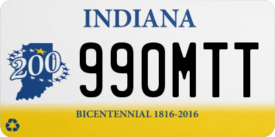 IN license plate 990MTT