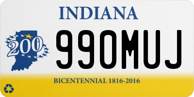 IN license plate 990MUJ