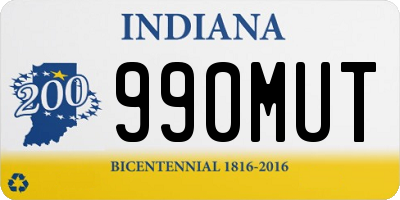 IN license plate 990MUT