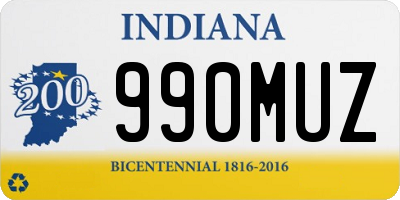 IN license plate 990MUZ