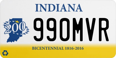 IN license plate 990MVR