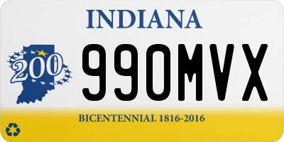 IN license plate 990MVX