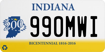 IN license plate 990MWI