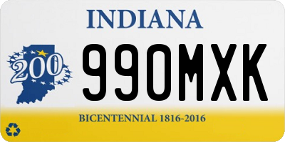 IN license plate 990MXK