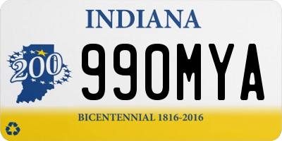 IN license plate 990MYA