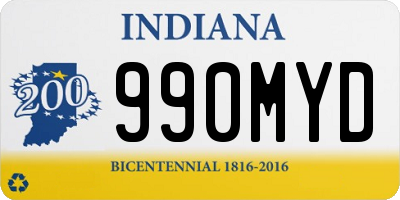 IN license plate 990MYD