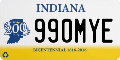 IN license plate 990MYE