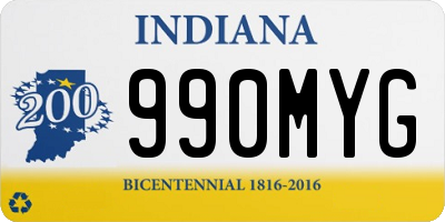 IN license plate 990MYG
