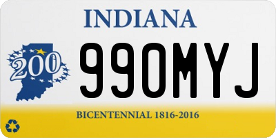 IN license plate 990MYJ