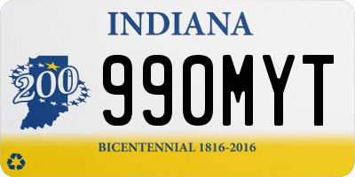 IN license plate 990MYT