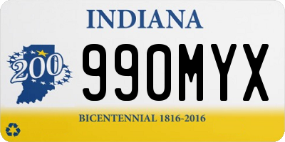 IN license plate 990MYX