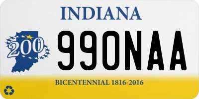 IN license plate 990NAA