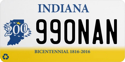 IN license plate 990NAN