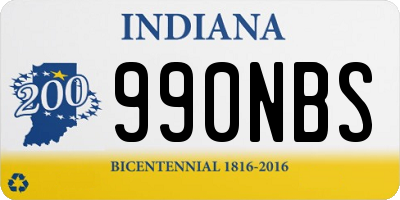 IN license plate 990NBS