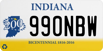 IN license plate 990NBW