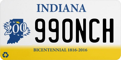 IN license plate 990NCH