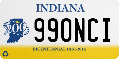 IN license plate 990NCI